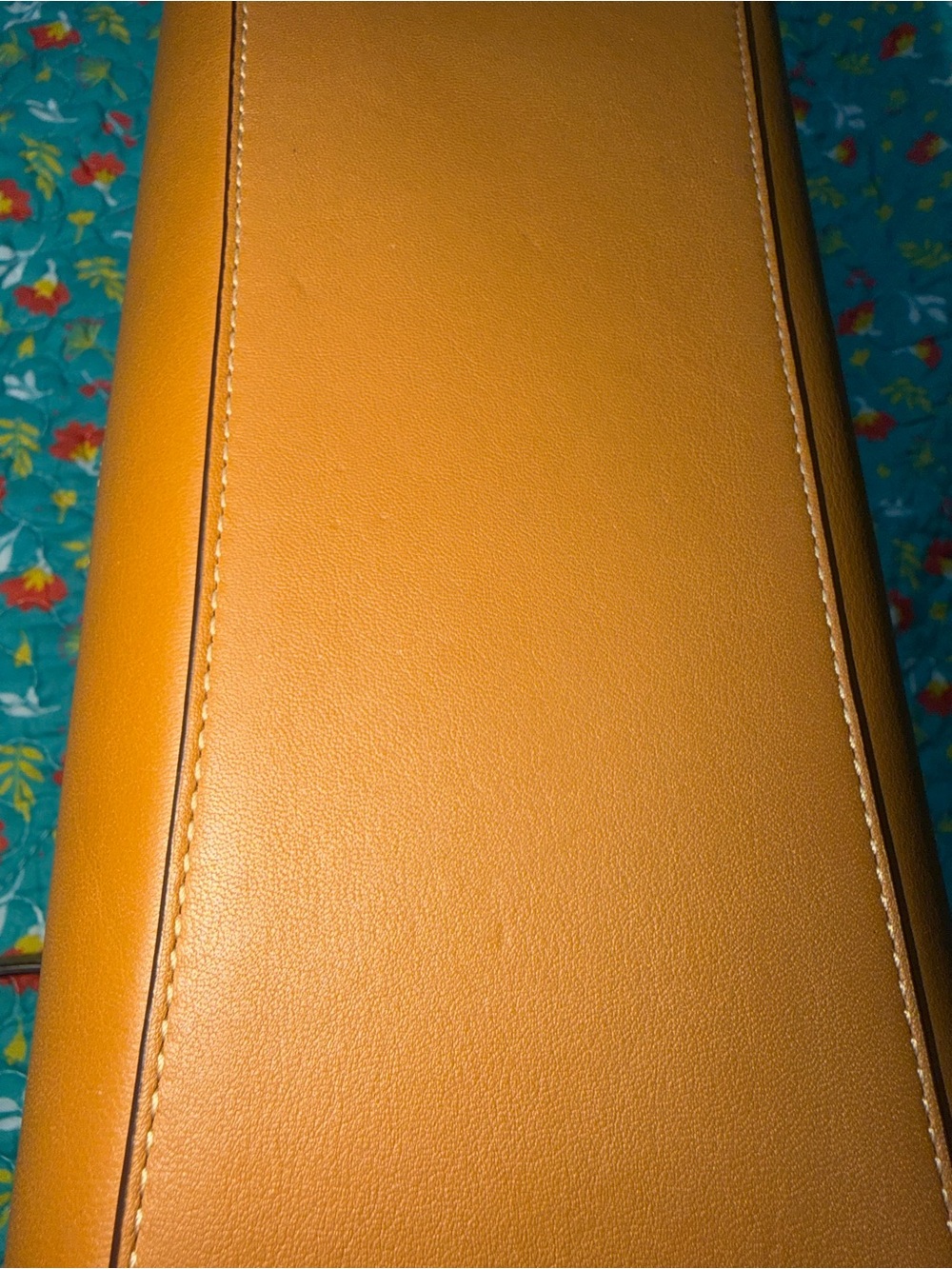 Coach Mollie 25 Pink and Orange Stripe Satchel with Tan Trim - Picture 7 of 16